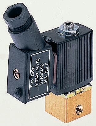 Burkert Solenoid Valve 134156, 3 Port, NC, 24V dc 3.18 mm, 3.18 mm
