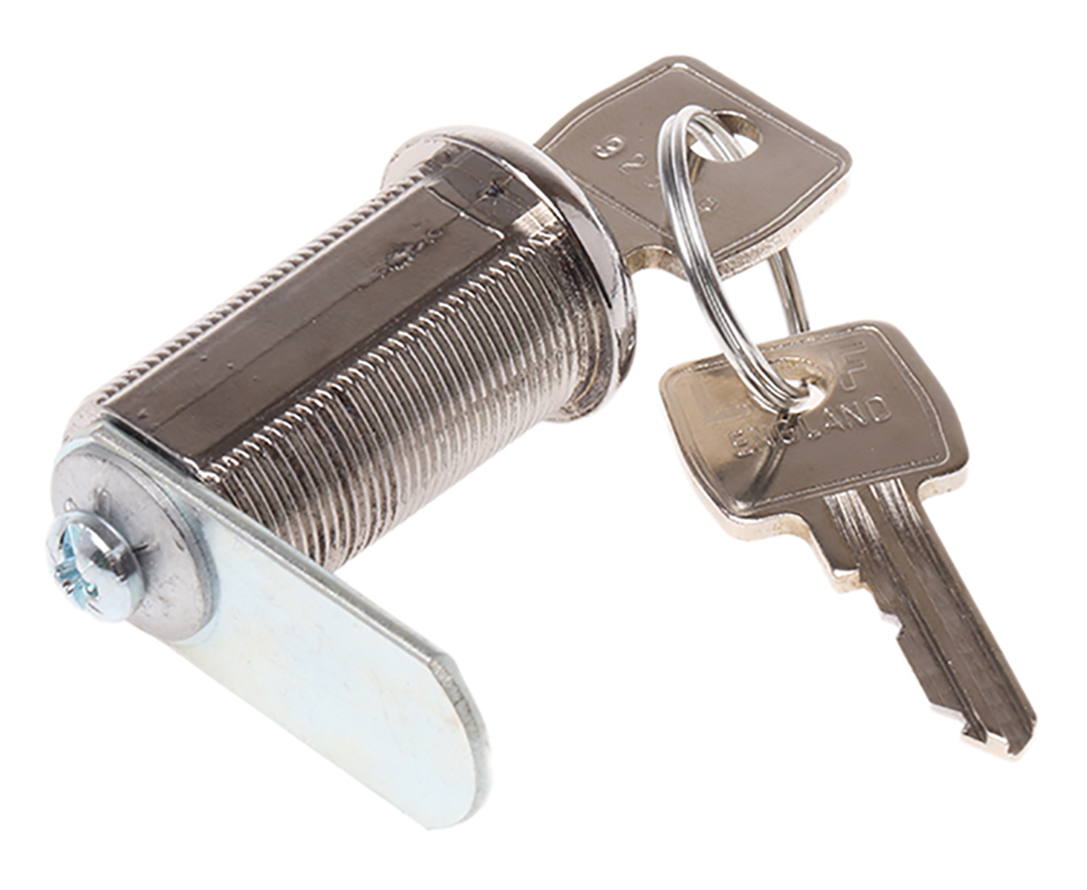 1342032 Euro-Locks a Lowe & Fletcher group Company Stainless Steel Camlock, 32 mm Panel-to-Tongue 19.1 x 16.6 mm, Key Unlock