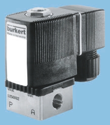 Burkert Solenoid Valve 134241, 2 Port, NC, 24V ac 3.18 mm, 3.18 mm