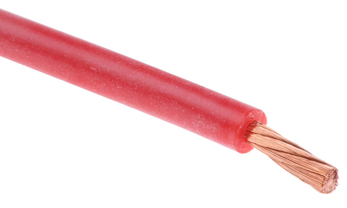 Hew Heinz Eilentropp SIFF Series Red Hook Up Wire, 13 AWG, 651, 20 m, 13435-03-020