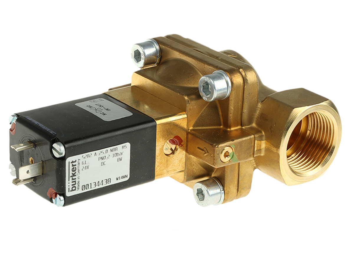 Burkert Solenoid Valve 134438, 2 Port, NC, 24V dc