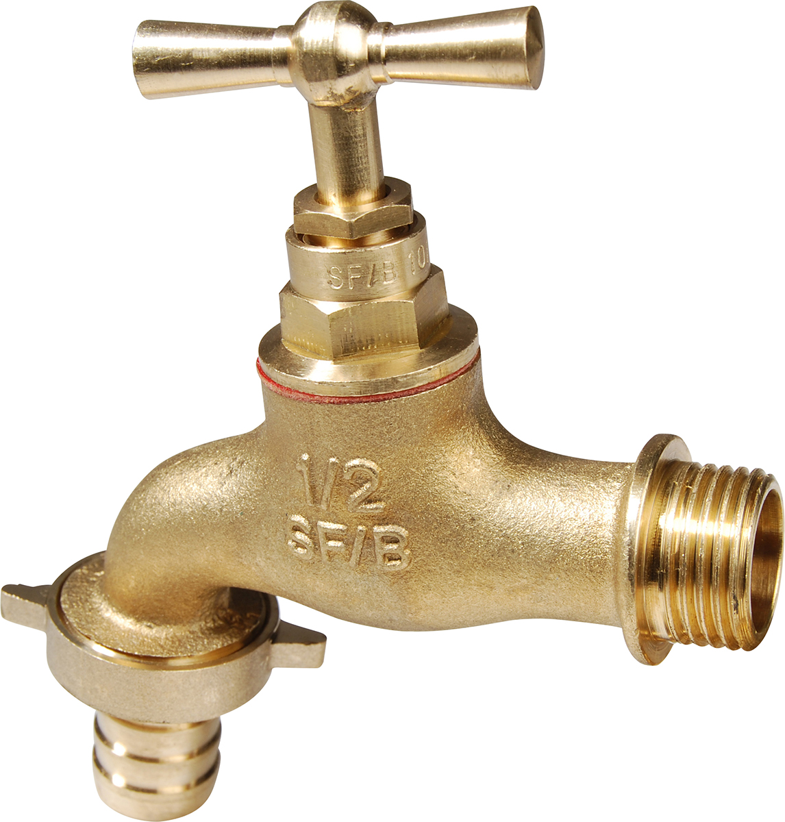 Sferaco Brass Brass Butterfly Handle Plain Brass Garden Tap BSP