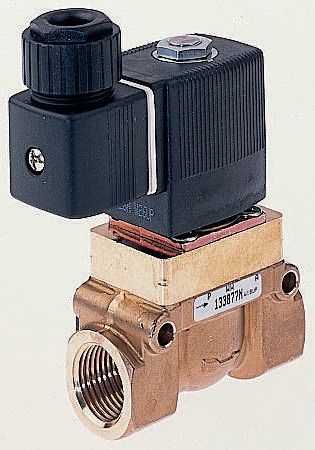 Burkert Solenoid Valve 134592, 2 Port, NC, 110V ac