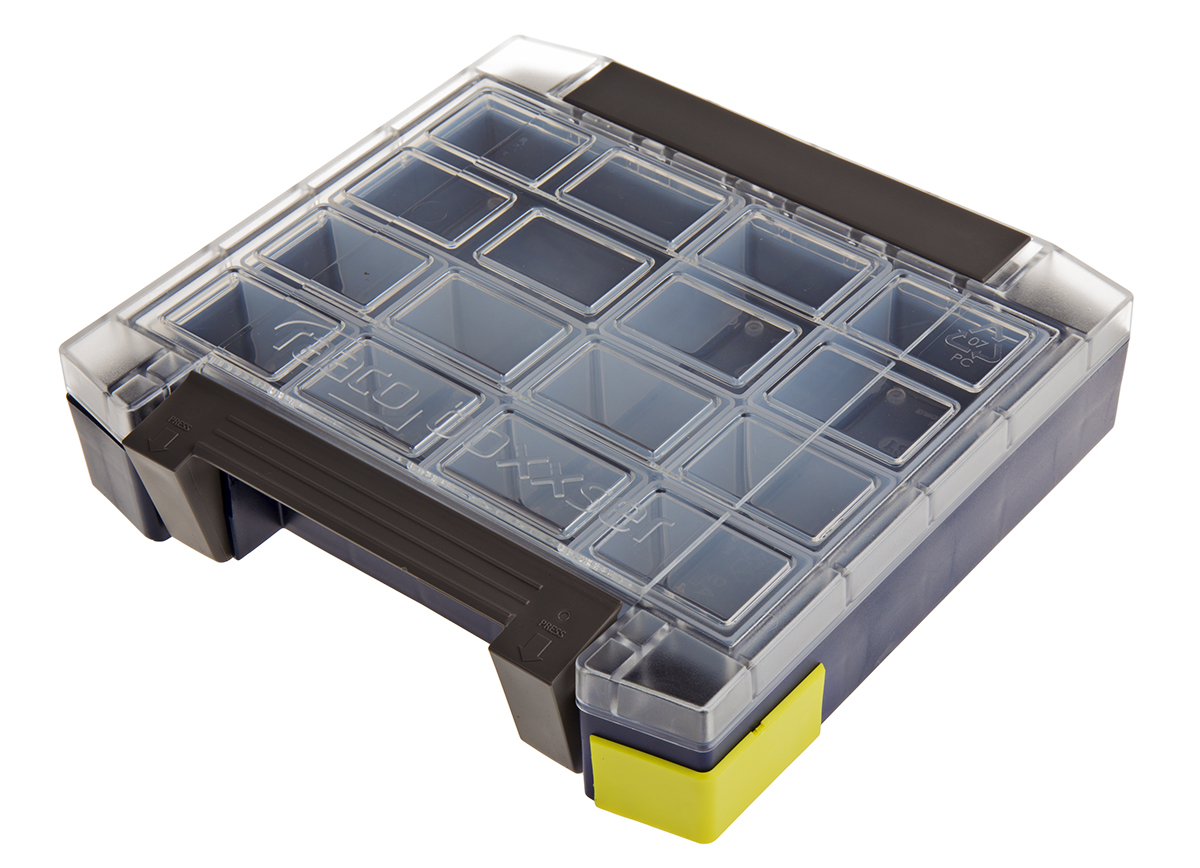 Raaco 11 Cell Grey Polycarbonate, Polypropylene Compartment Box, 55 mm x 241mm x 225 mm