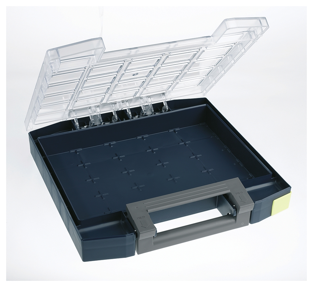 Raaco Blue Polypropylene, Polycarbonate Compartment Box, 55 mm x 298mm x 284 mm