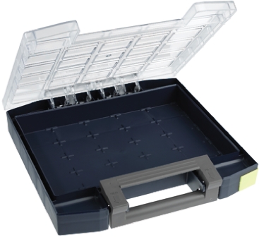 134798 Raaco Blue Polypropylene, Polycarbonate Compartment Box, 55 mm x 298mm x 284 mm