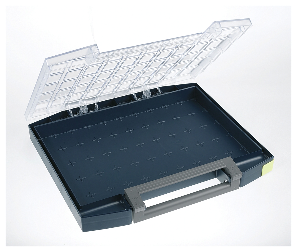Raaco 4 Cell Grey Polypropylene, Polycarbonate Adjustable Compartments Compartment Box, 55 mm x 421mm x 361 mm