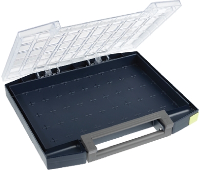 134866 Raaco 4 Cell Grey Polypropylene, Polycarbonate Adjustable Compartments Compartment Box, 55 mm x 421mm x 361 mm