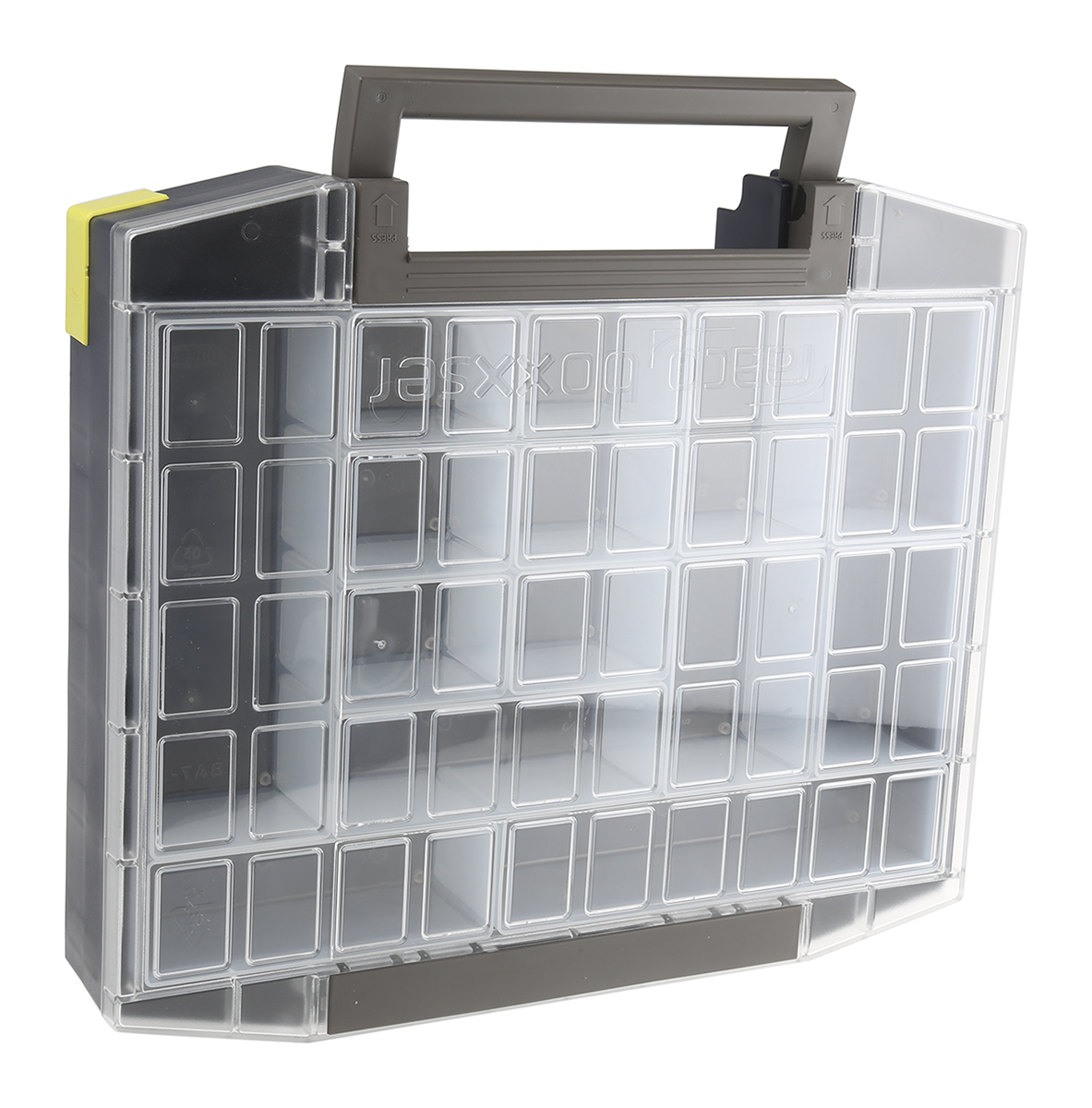 134910 Raaco 14 Cell Blue Polypropylene, Polycarbonate Compartment Box, 78 mm x 421mm x 361 mm