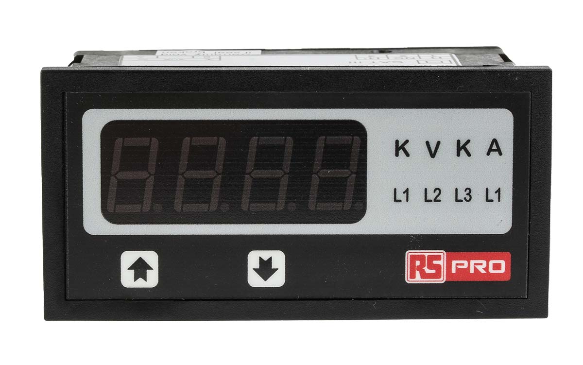 RS PRO BT144 Digital Ammeter 5 A AC, 43.5 mm x 92 mm, 0.5 % rdg + 1 Digits