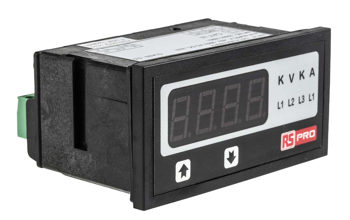 136-5385 RS PRO BT144 Digital Ammeter 5 A AC, 43.5 mm x 92 mm, 0.5 % rdg + 1 Digits