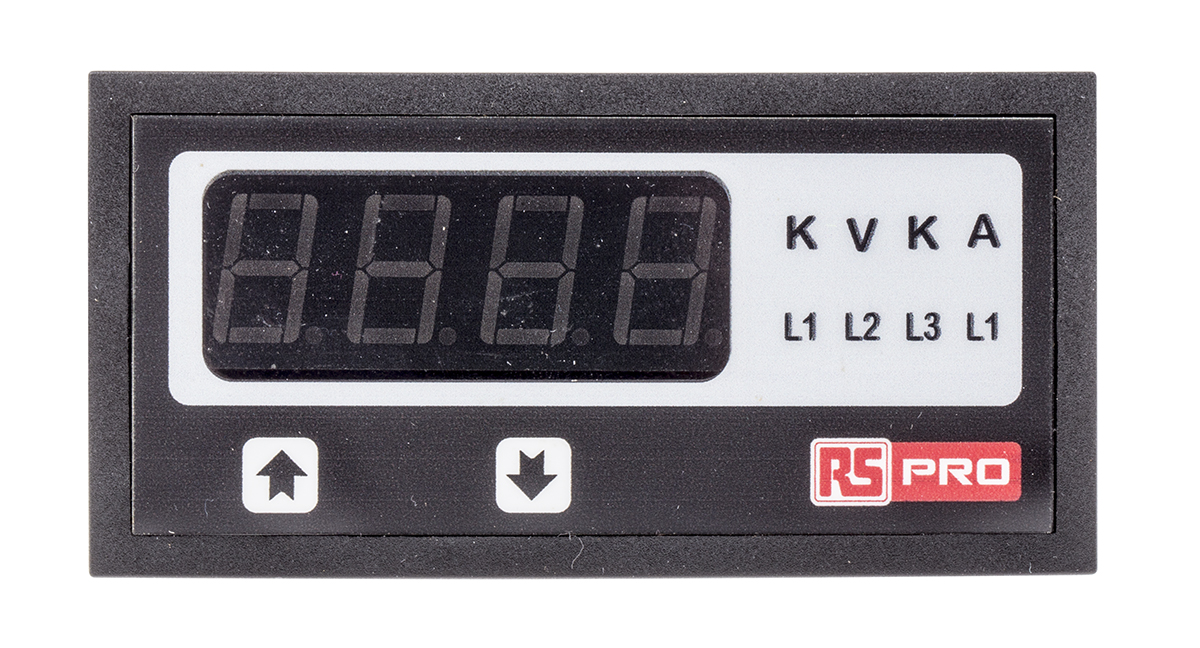 136-5388 RS PRO BT14 Series Digital Voltmeter AC, LED Display 4-Digits ±0.5 + 1 Digit %, 43.5 mm, 92 mm