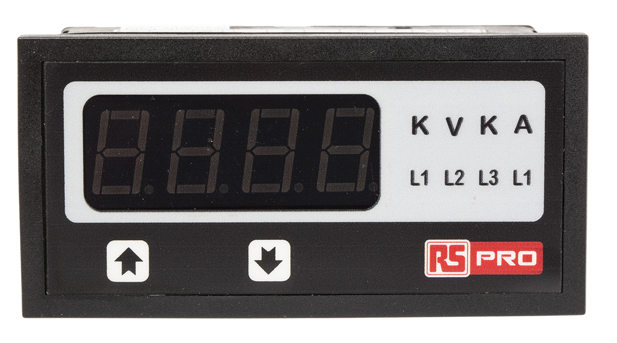 RS PRO BT144 Digital Ammeter 5 A AC, 43.5 mm x 92 mm, 0.5 % rdg + 1 Digits