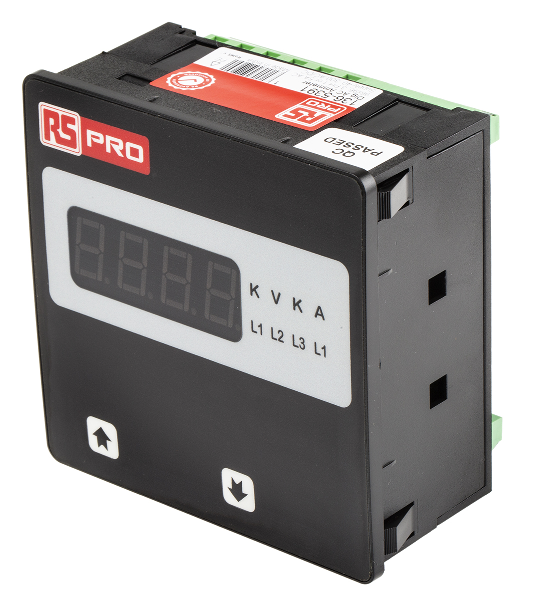136-5391 RS PRO BT144 Digital Ammeter 999000 A AC, 92 mm x 92 mm, 0.5 % rdg + 1 Digits