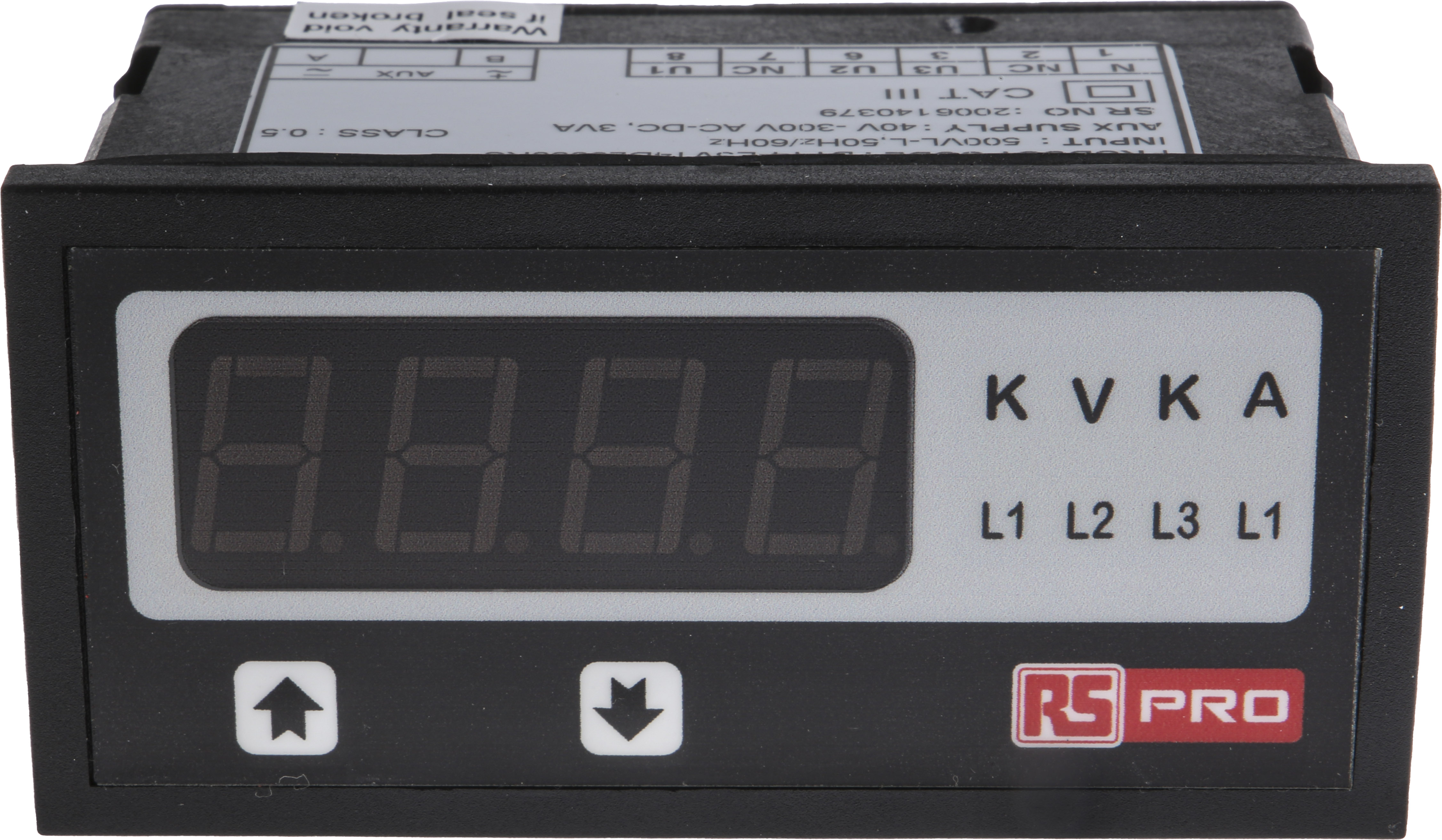 136-5393 RS PRO BT14 Series Digital Voltmeter AC, LED Display 4-Digits ±0.5 + 1 Digit %, 43.5 mm, 92 mm