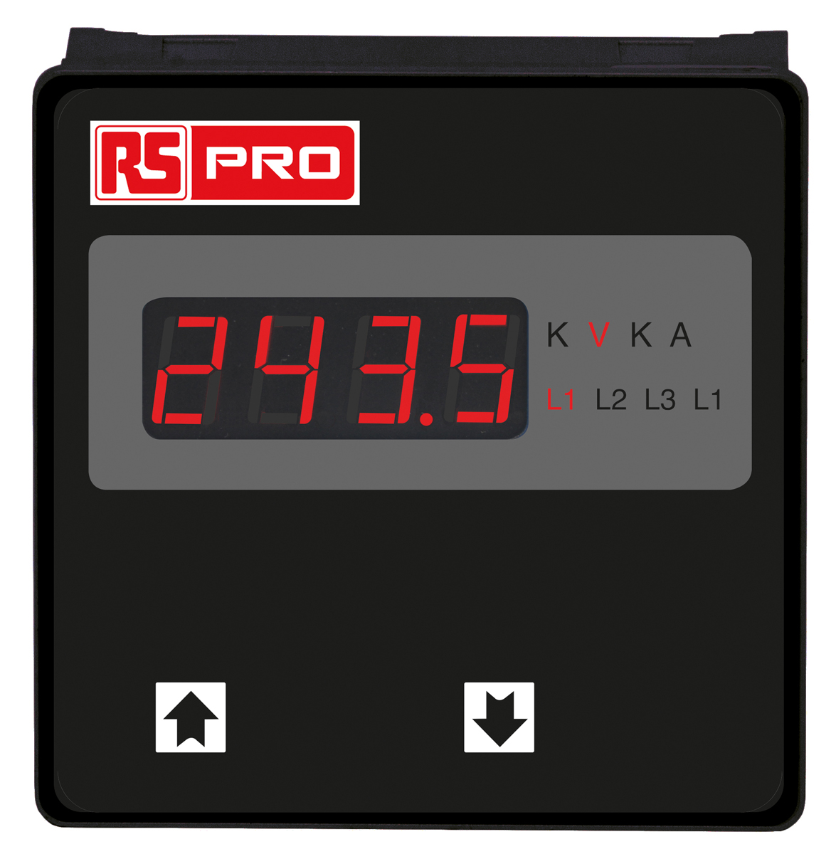 RS PRO BT14 Series Digital Voltmeter AC, LED Display 4-Digits ±0.5 + 1 Digit %, 92 mm, 92 mm