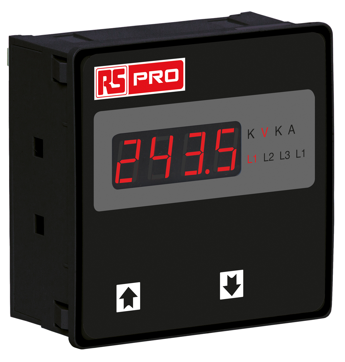 136-5394 RS PRO BT14 Series Digital Voltmeter AC, LED Display 4-Digits ±0.5 + 1 Digit %, 92 mm, 92 mm