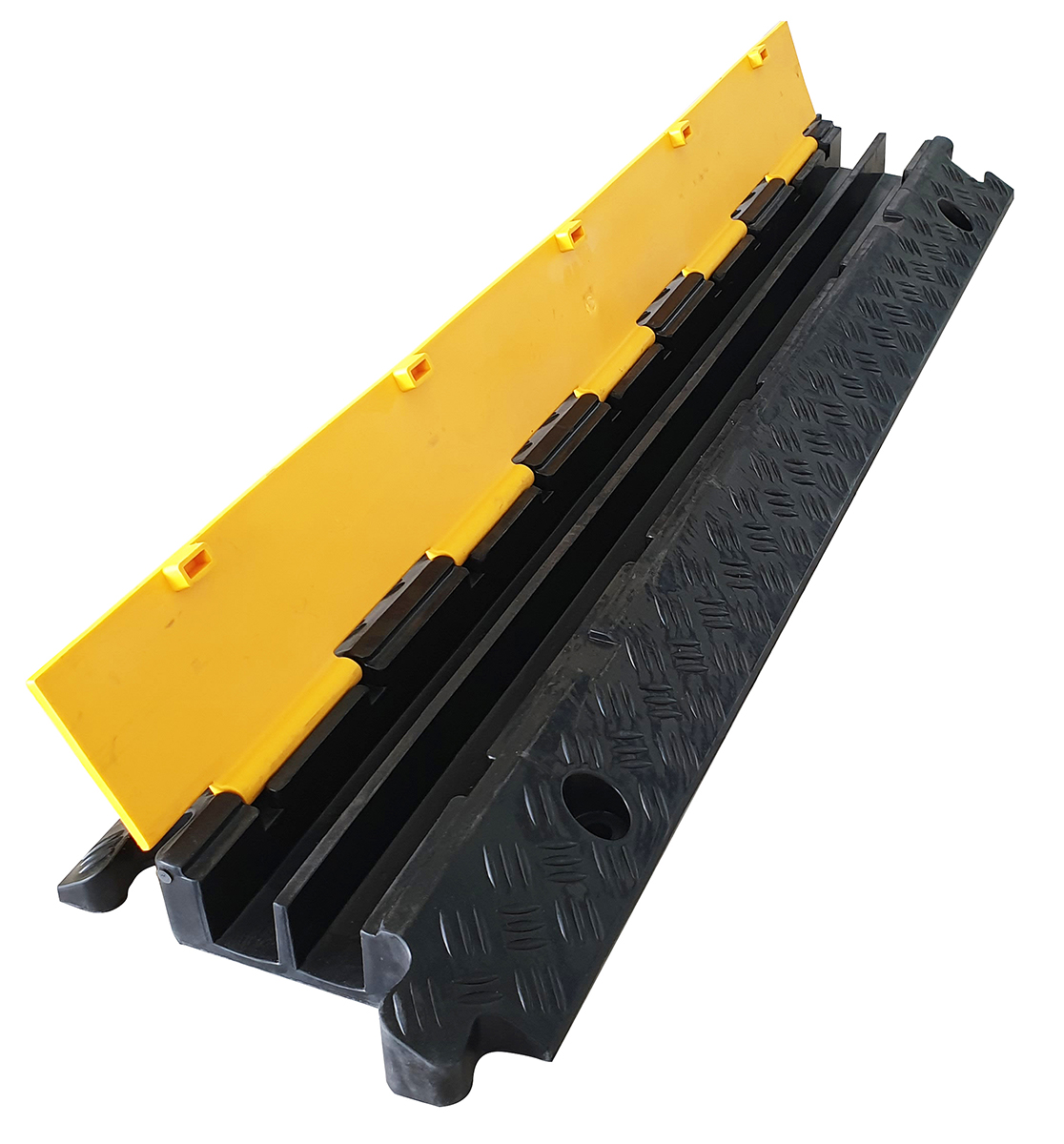 136-5423 RS PRO 1000 mm Yellow, Black Cable Cover in Rubber, Thermoplastic