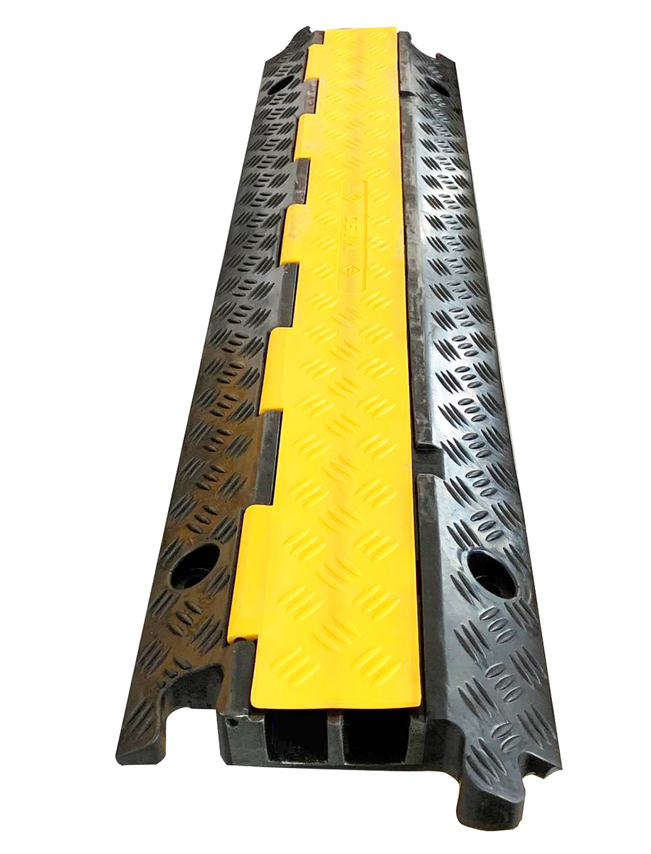 136-5423 RS PRO 1000 mm Yellow, Black Cable Cover in Rubber, Thermoplastic