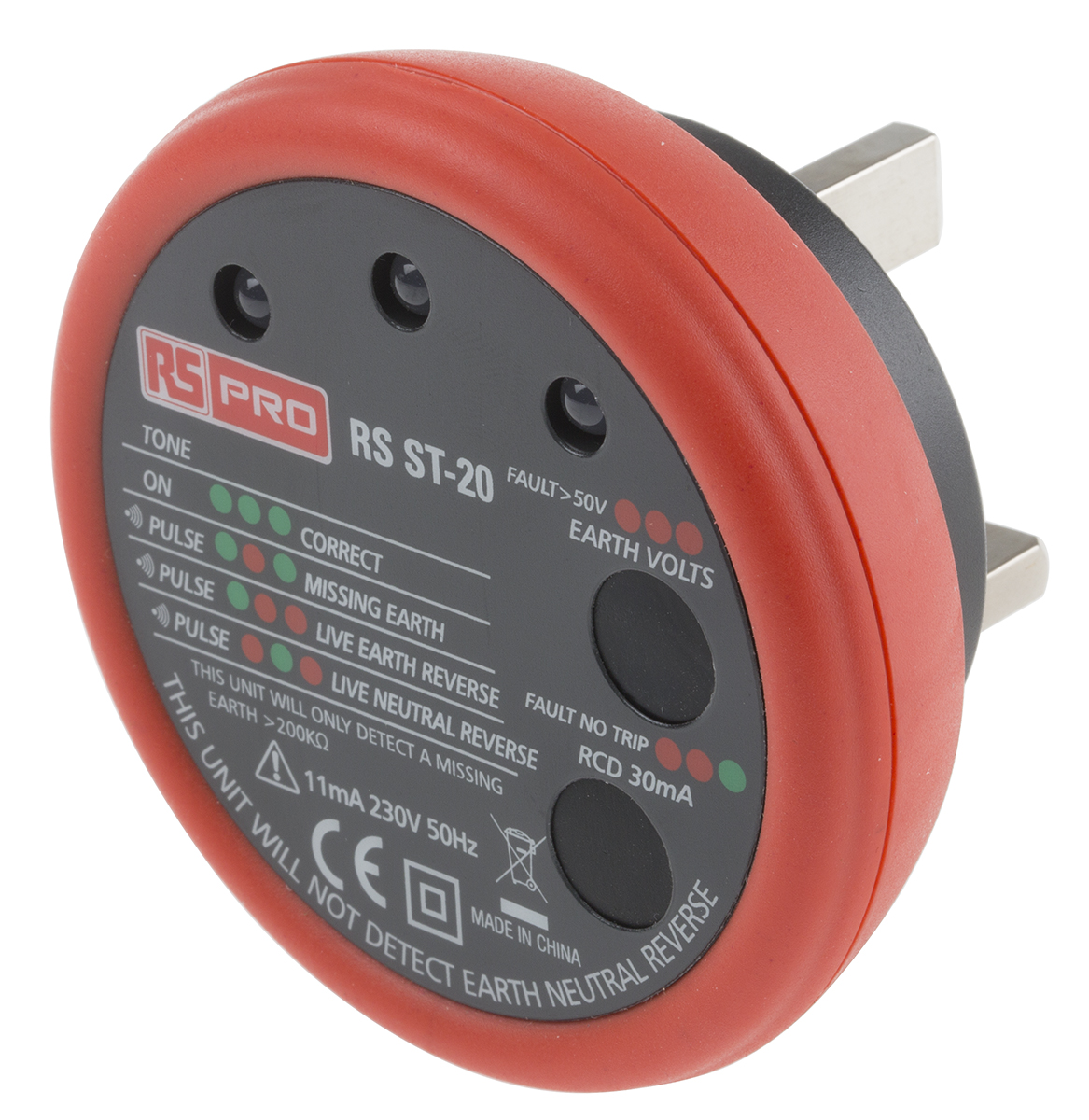 136-5739 RS PRO, Model RS ST20 Socket Tester 30mA 230V ac, RSCAL