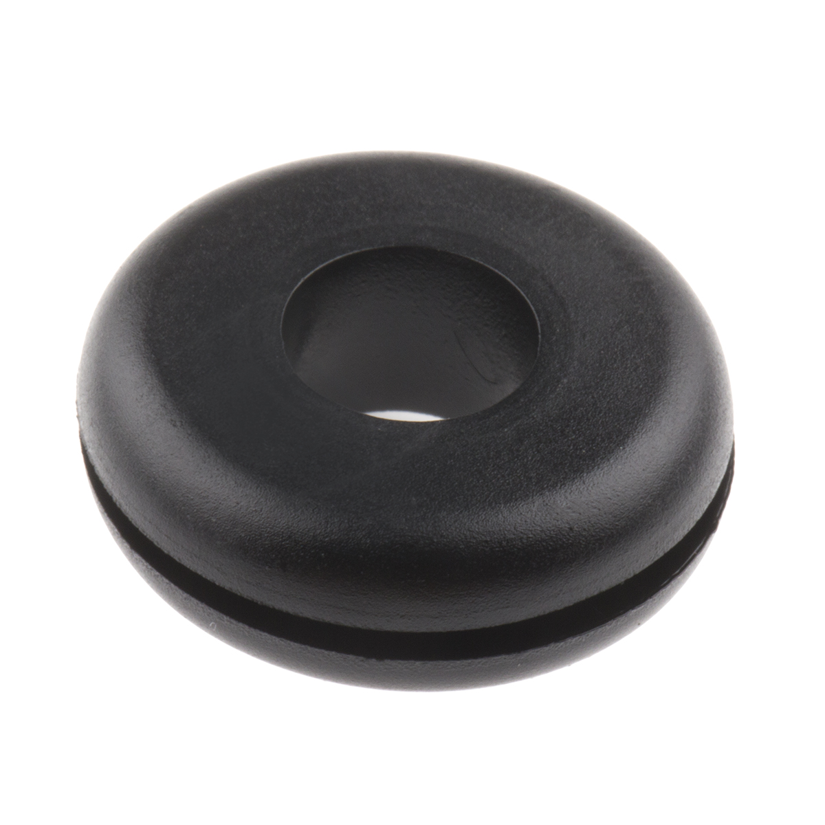 RS PRO PLIO Black Polyvinyl Chloride 14 mm Cable Grommet for 7 mm Cable Dia. for 7 mm Cable Dia.