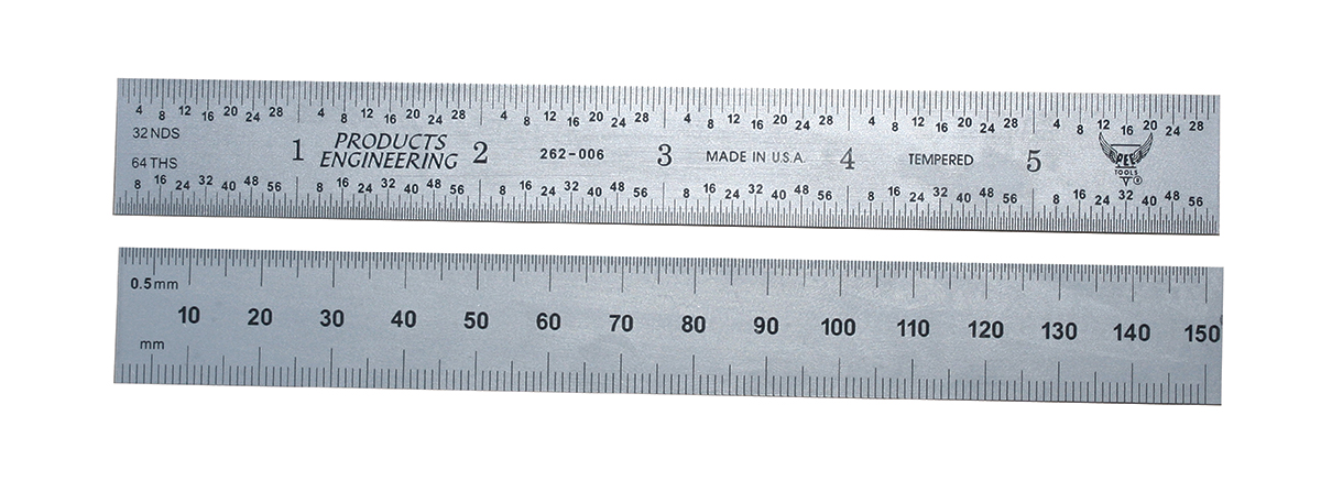 RS PRO 300 mm Steel Ruler Imperial, Metric, UKAS