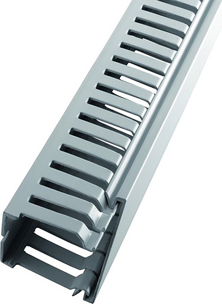 RS PRO Terminal DIN Grey - Open Slot, W25mm x D25 mm, L2 m, Polycarbonate, ABS