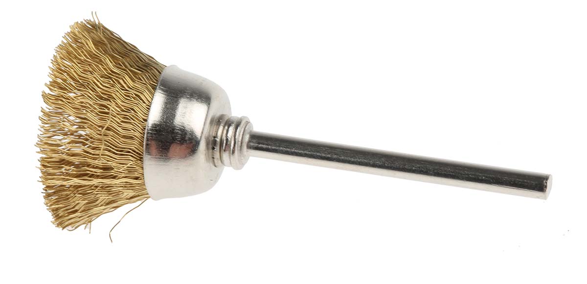 136-9891 RS PRO Brass Crimp Wire Abrasive Brush, 2.35 mm Diameter