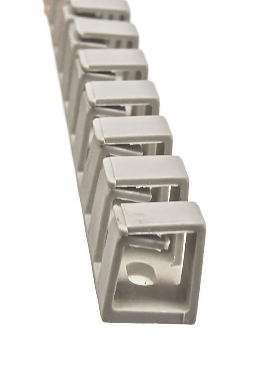RS PRO VK Self-Adhesive Grey - Flexible Slot, W9mm x D11 mm, L500.00 mm, Polypropylene