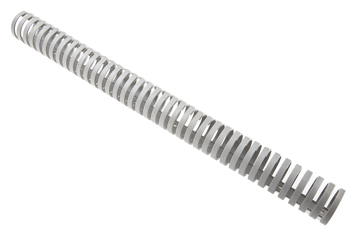 136-9938 RS PRO VK Self-Adhesive Grey - Flexible Slot, W20mm x D20 mm, L500.00 mm, Polypropylene