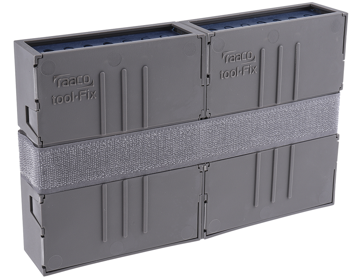 Raaco Velcro, Polypropylene Tool Holder for use with Tool Taco, Boxxser 55 4x4, Open Pouch
