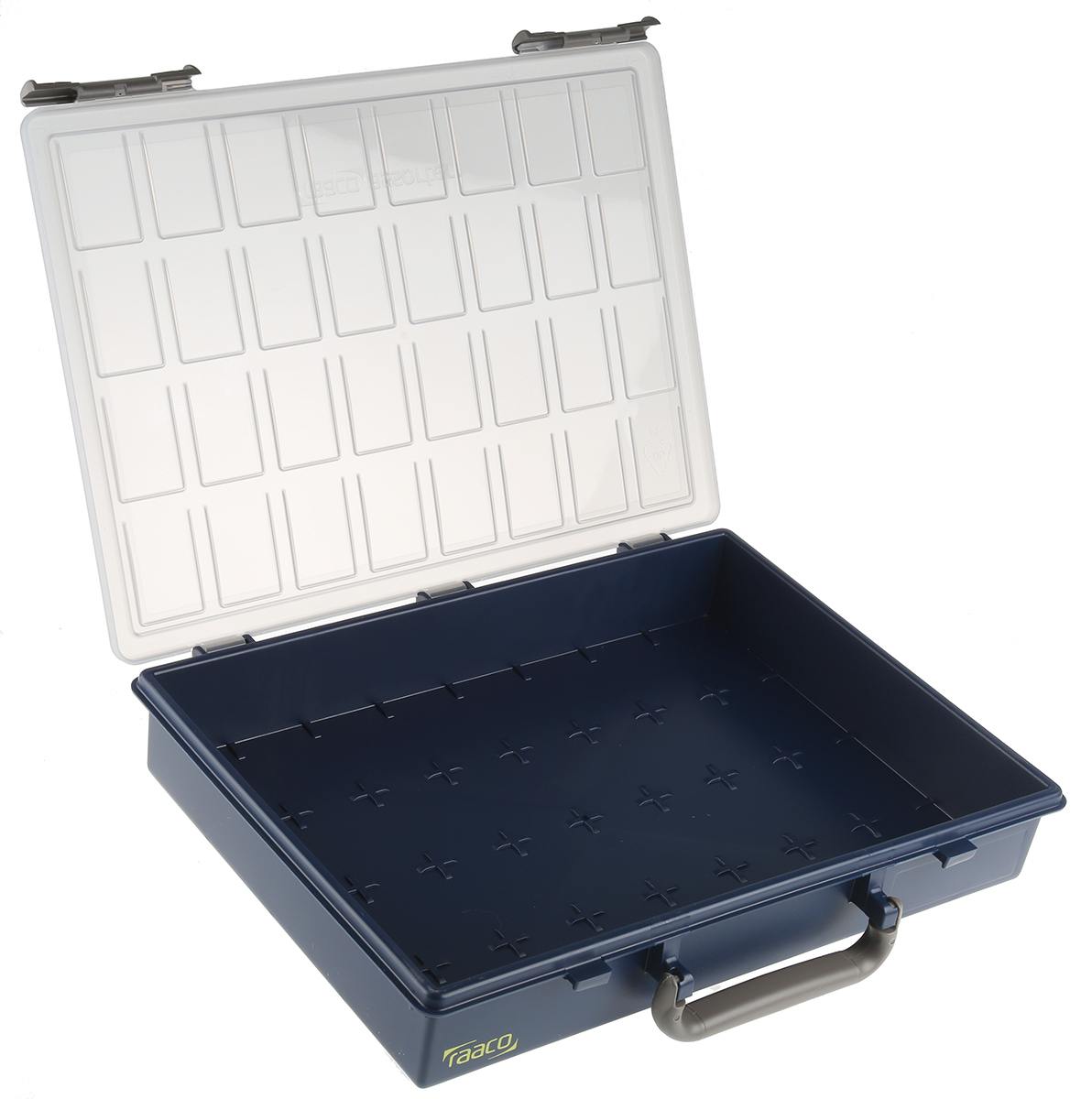 Raaco 32 Cell Transparent, Black Polypropylene Adjustable Compartments Compartment Box, 57 mm x 338mm x 261 mm