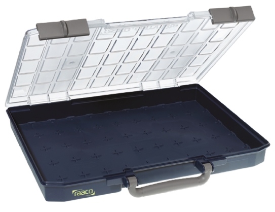 Raaco Blue Polycarbonate, Polypropylene Adjustable Compartments Compartment Box, 57 mm x 413mm x 330 mm
