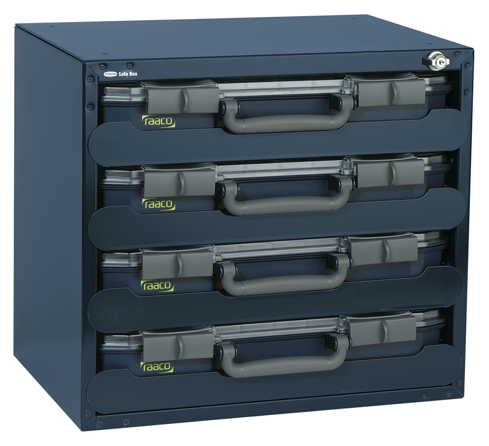 Raaco Grey Polycarbonate, Steel, Polypropylene Compartment Box, 403 mm x 451mm x 330 mm