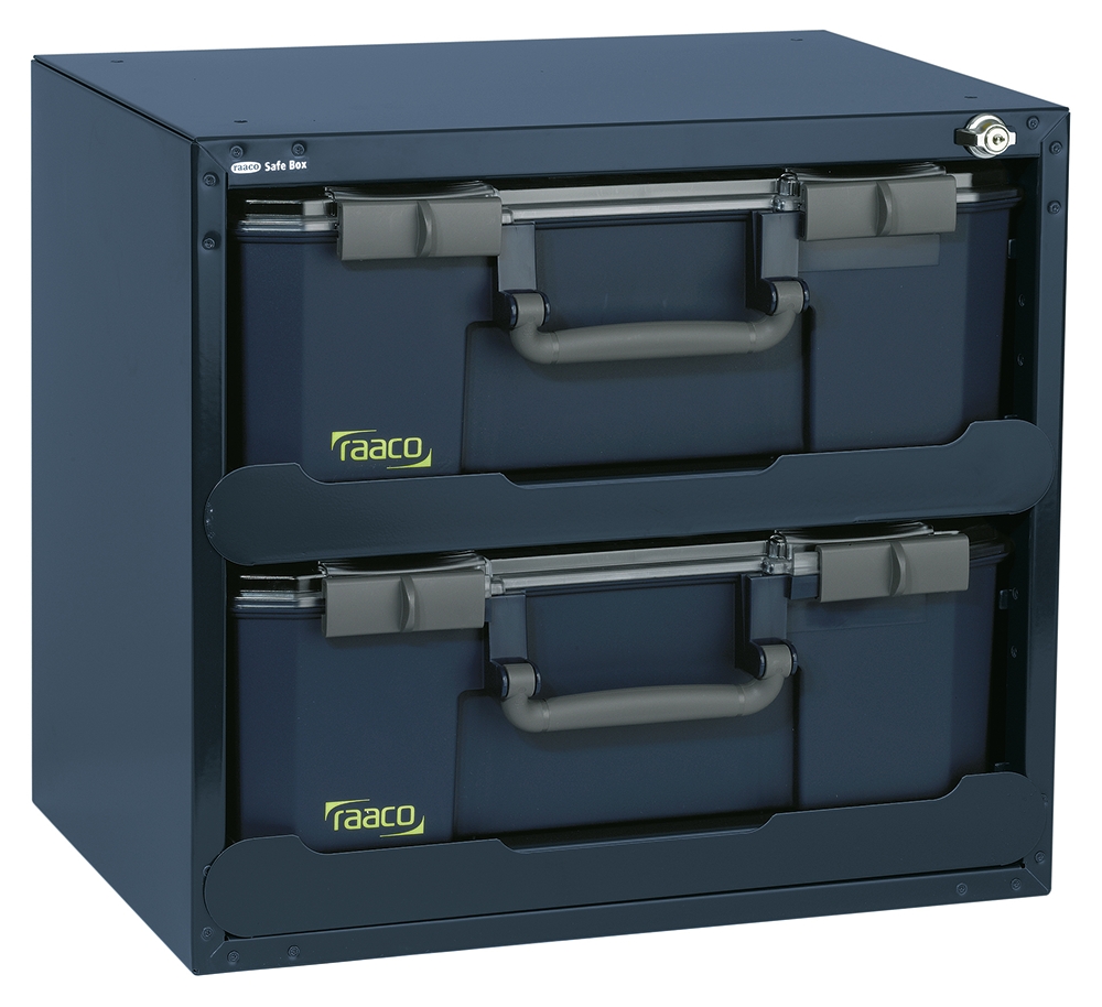 Raaco Grey Polycarbonate, Steel, Polypropylene Compartment Box, 403 mm x 451mm x 330 mm