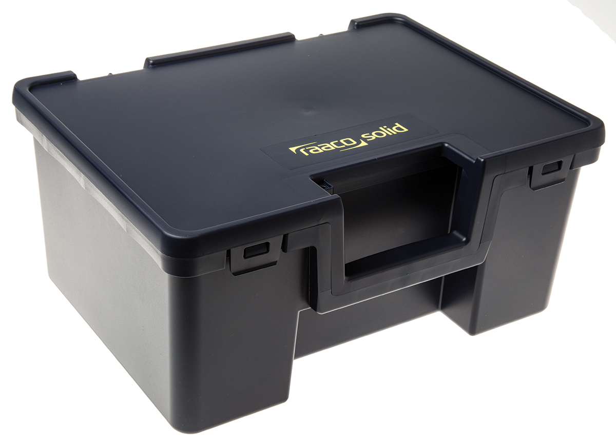 Raaco Solid 2 Plastic Waterproof Watertight Transit Case, 370 mm 275 mm 170 mm