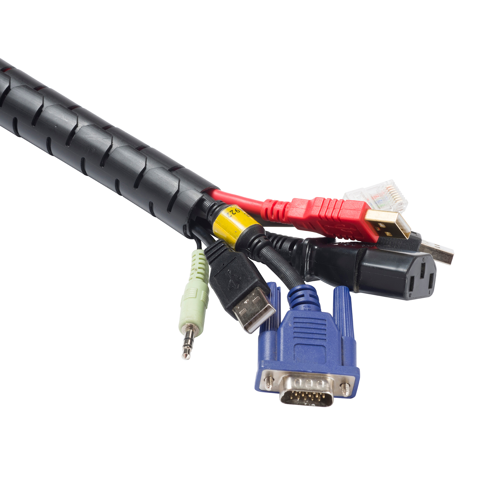 RS PRO 2.5 m White Cable Cover in Plastic, 25 mm ID