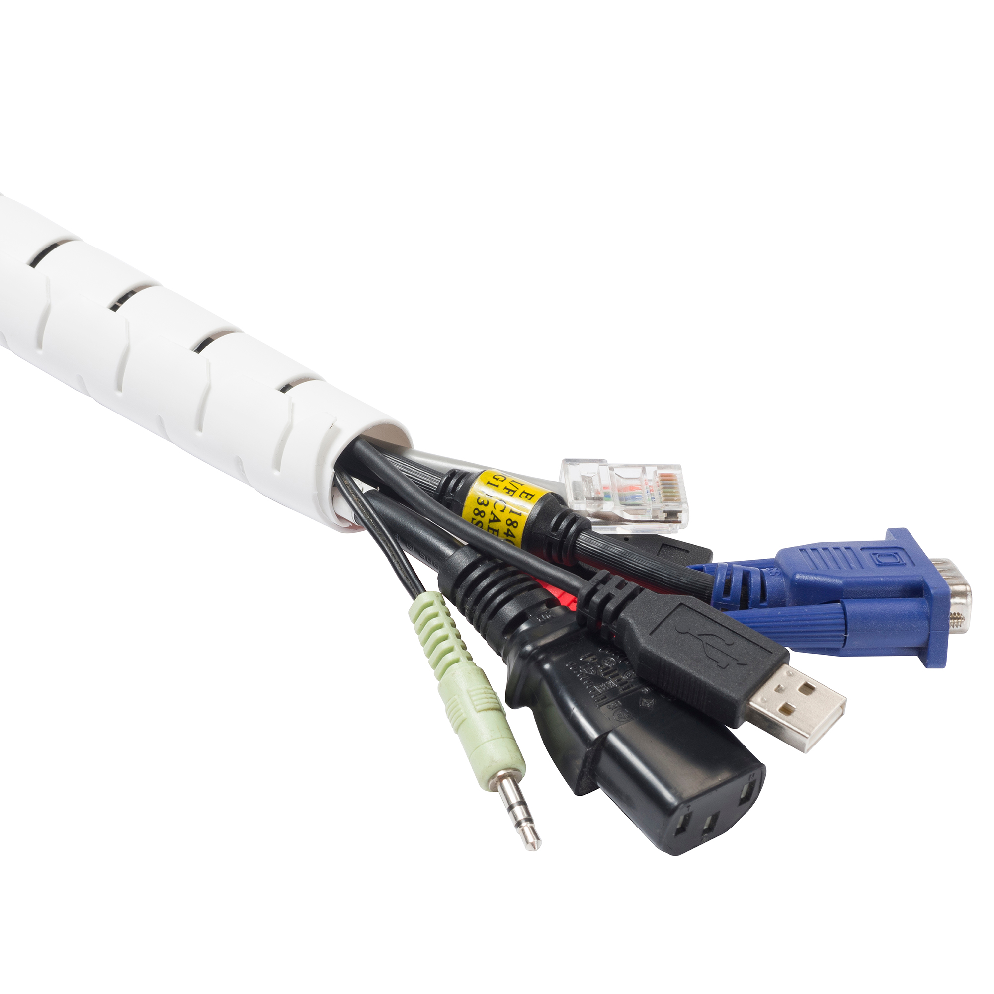 RS PRO 2.5 m Black Cable Cover in Plastic, 25 mm ID