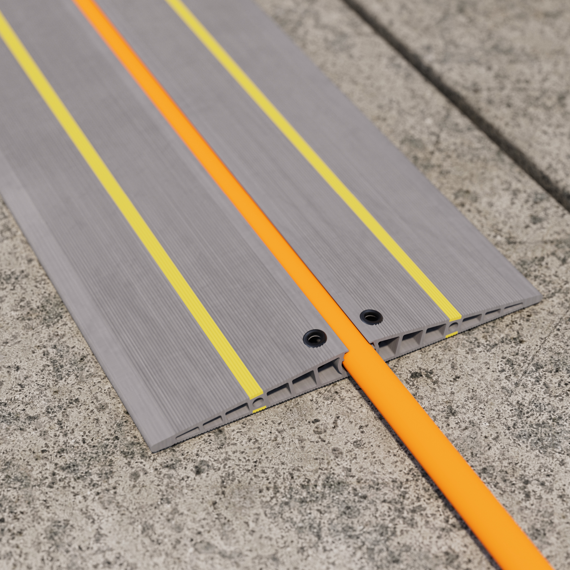 137-625 RS PRO 2 m Yellow, Grey EV Cable Cover, 18 mm ID