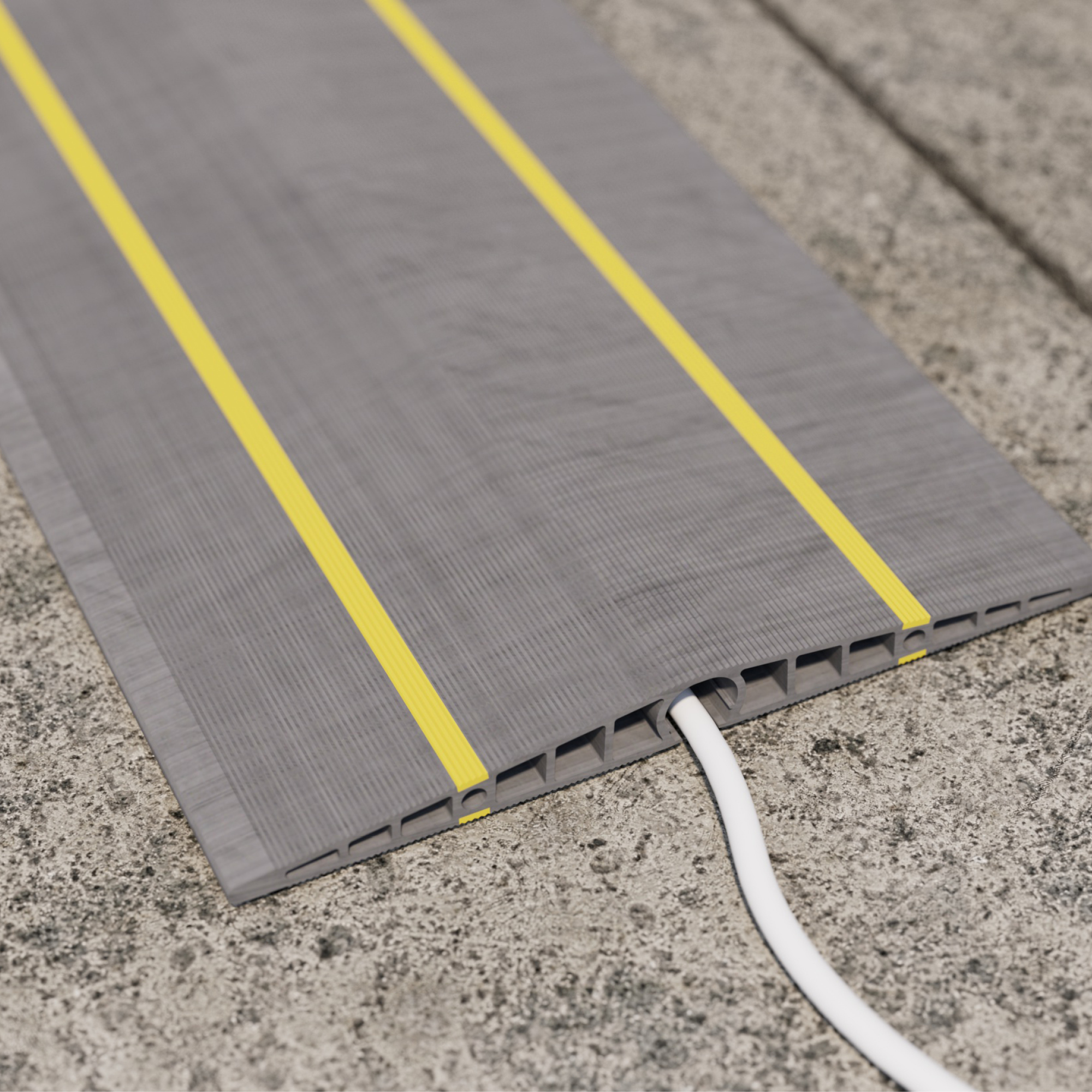137-625 RS PRO 2 m Yellow, Grey EV Cable Cover, 18 mm ID