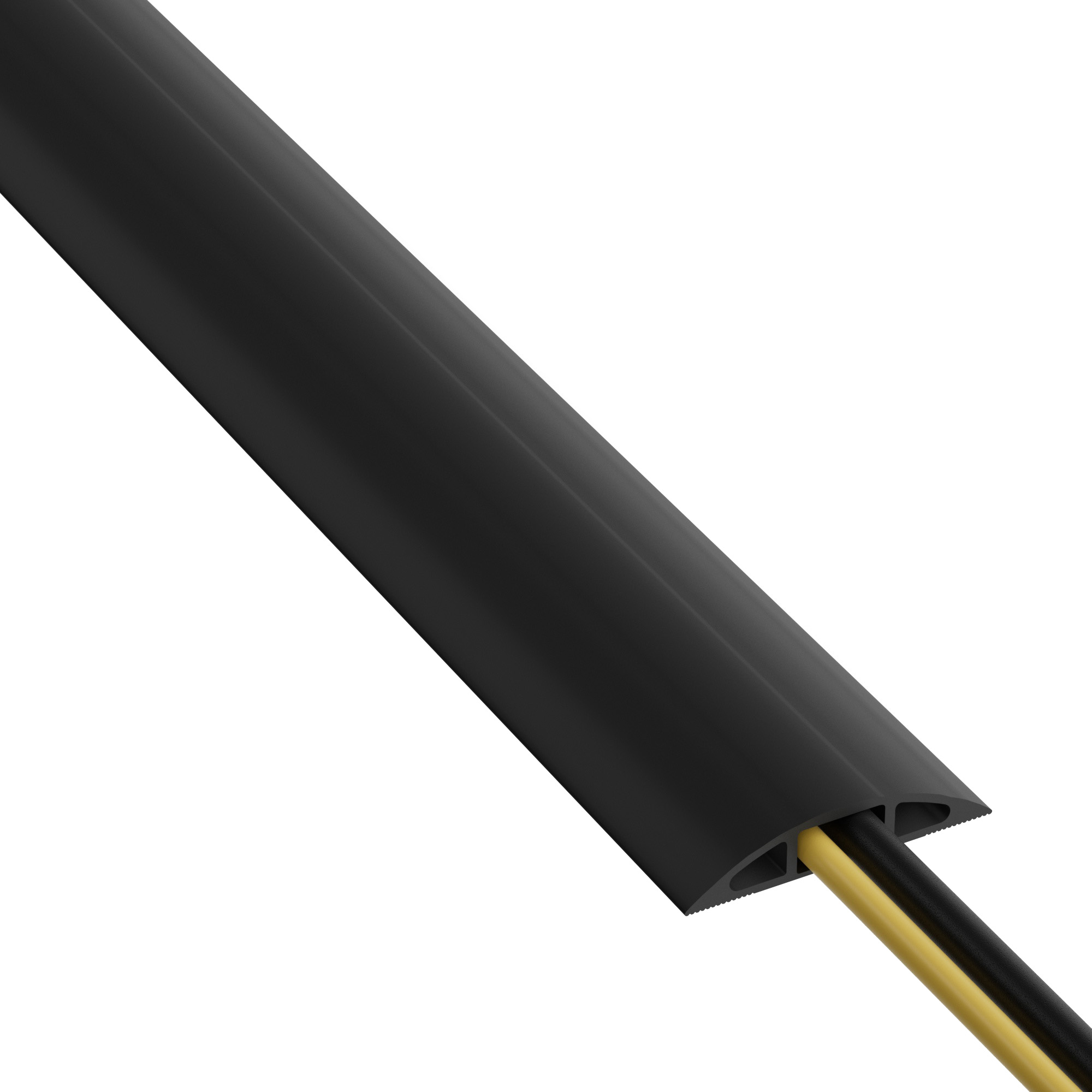 RS PRO 4.5 m Black Cable Cover in Polyvinyl Chloride, 17 mm ID