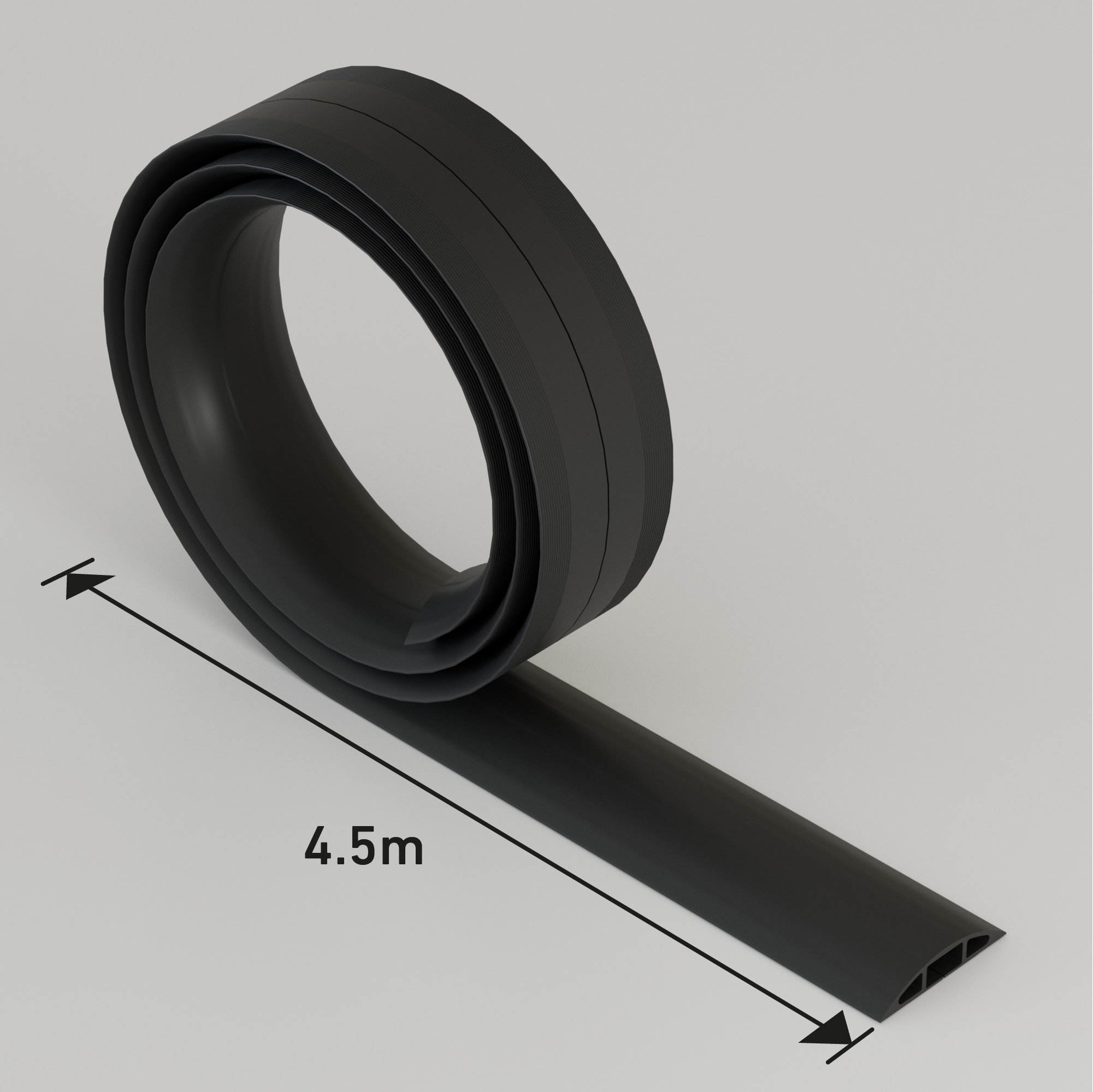 137-627 RS PRO 4.5 m Black Cable Cover in Polyvinyl Chloride, 17 mm ID
