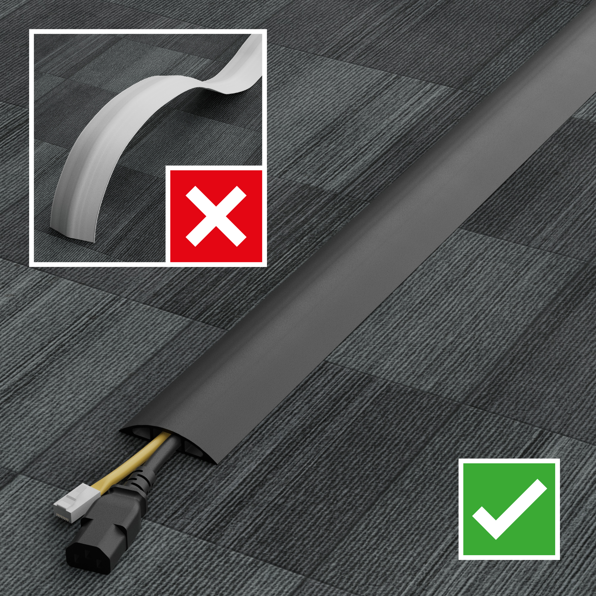 137-627 RS PRO 4.5 m Black Cable Cover in Polyvinyl Chloride, 17 mm ID