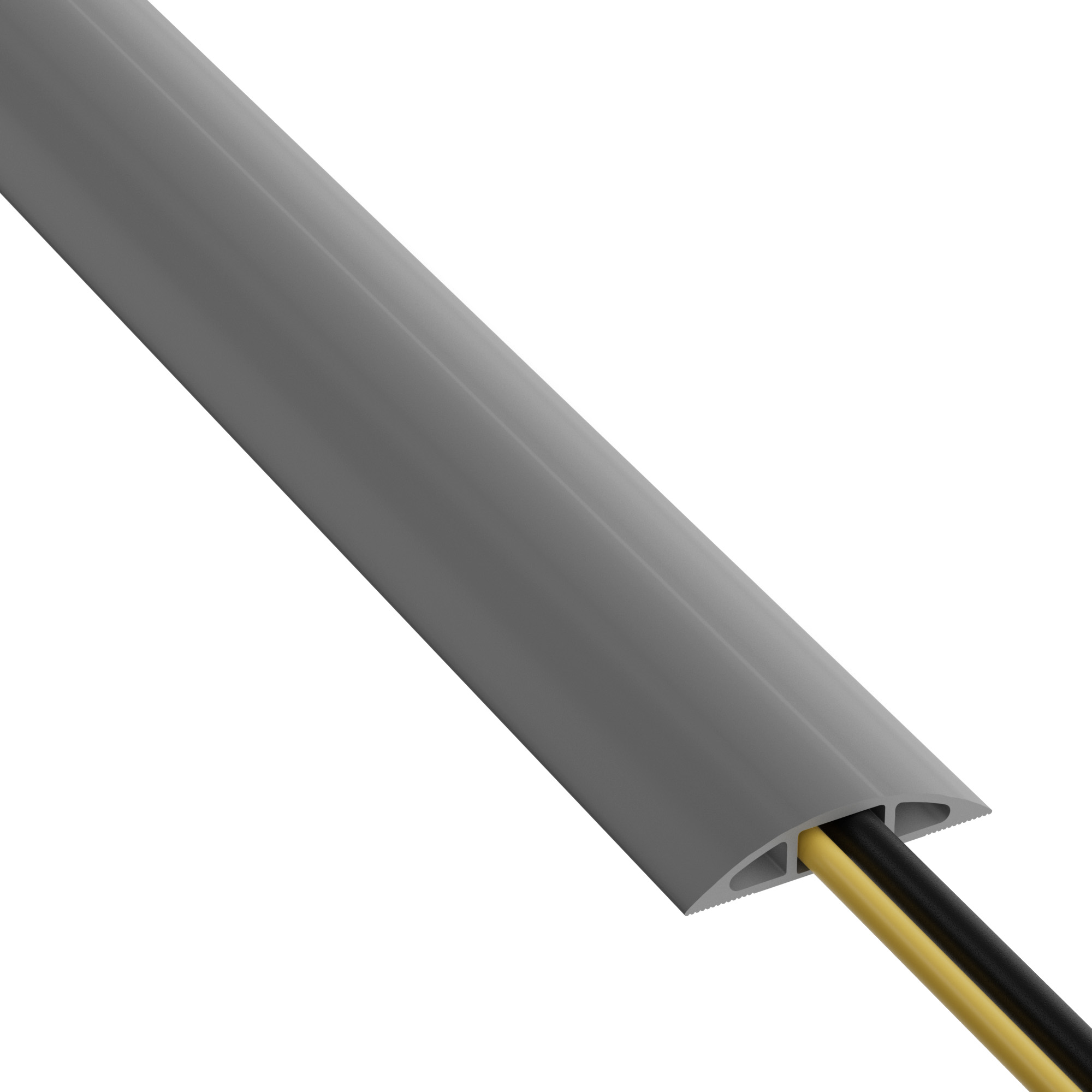 137-633 RS PRO 1.8 m Grey Cable Cover in Polyvinyl Chloride, 17 mm ID