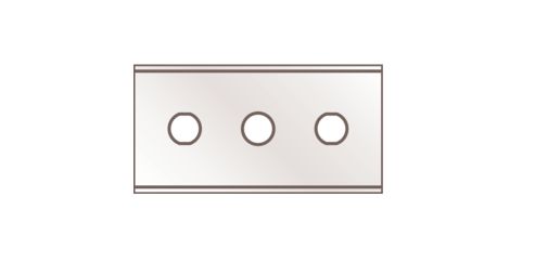 MARTOR Steel Square Safety Knife Blade, 43 x 22 x 0.3 mm 22 mm, 10 per Package