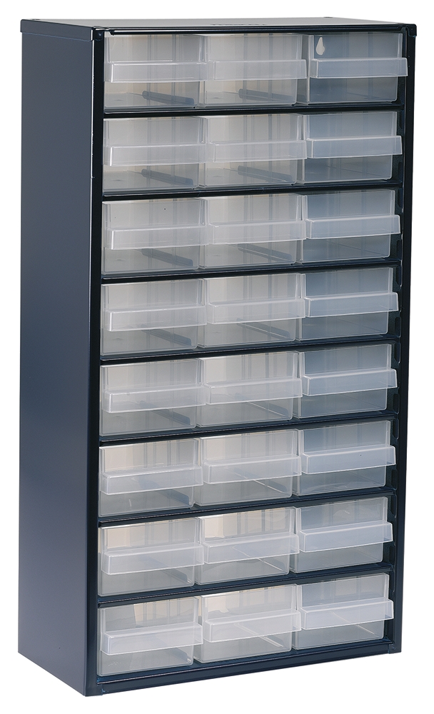 Raaco Drawer Storage Unit 24, Steel, 552 mm x 306mm x 150 mm, Blue