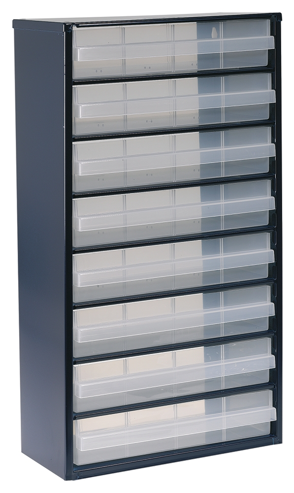 Raaco Drawer Storage Unit 8, Steel, 552 mm x 306mm x 150 mm, Blue