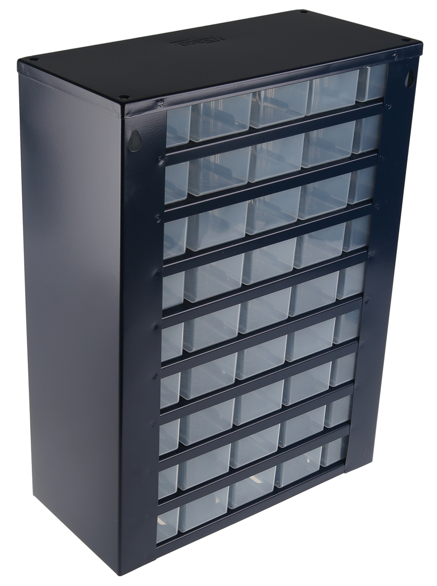 137454 Raaco Drawer Storage Unit 45, Steel, 417 mm x 306mm x 150 mm, Blue