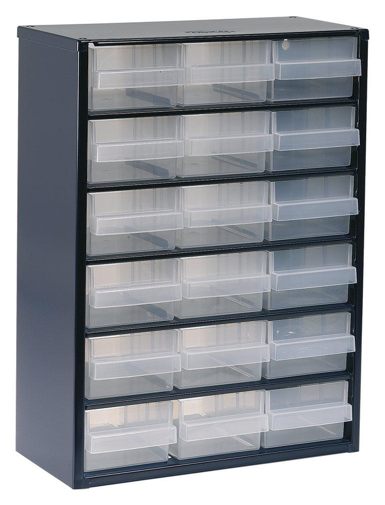 Raaco Drawer Storage Unit 18, Steel, 417 mm x 306mm x 150 mm, Blue