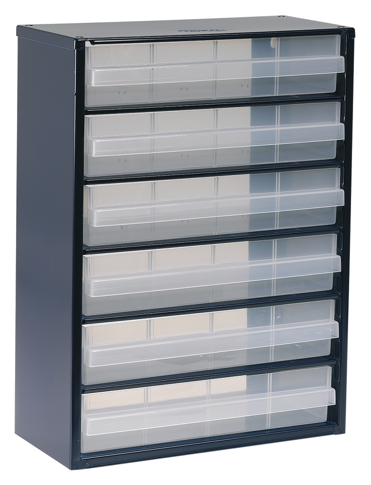 Raaco Drawer Storage Unit 6, Steel, 417 mm x 306mm x 150 mm, Blue